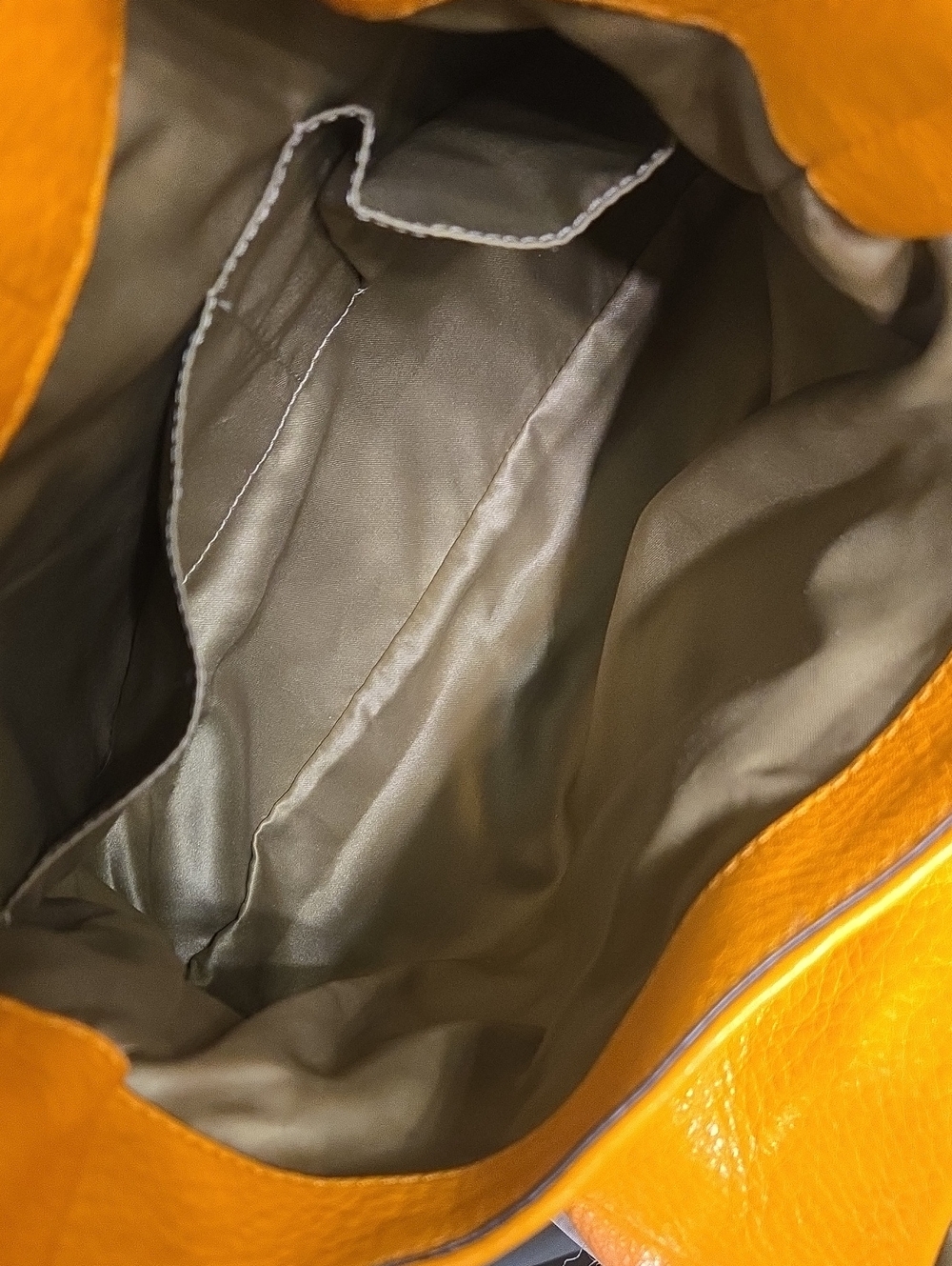 Coach Edie Orange Pebbled Leather Shoulder Bag - Picture 10 of 13